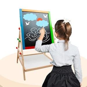 Wood For Children Double Sided Two-Color Small Drawing Board Magnetic Lift Color Painting Art Two In One Small Picture Board Toy