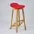 Import wooden leg hot sales PP plastic short back cafe restaurant cheap bar stool  high chair from China