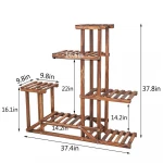 Wooden Plant Stand Flower Pot Shelf 5 Tier Bonsai Display Storage Rack Holder