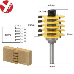 Woodworking Cutting and Milling Tools Finger Joint Router Bit with 8mm Round Shank