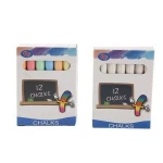 xix   80mm  non-toxic washable student teacher blackboard chalk 12 color white chalk and blackboard  eraser  in the blister card