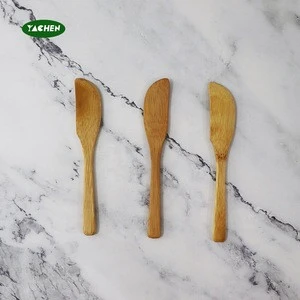 YACHEN Eco-friendly biodegradable 16*2.8cm thin natural reusable bamboo table knifes cutlery for dinner