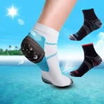 Z282 Men Elastic Compression Socks Low Cut Plantar Fasciitis Short Ankle Socks  Breathable Sports Socks