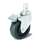 Zogo 85 Series Heavy Duty  thread stem silent  medical wheel caster with brake for hospital Emergency Vehicles