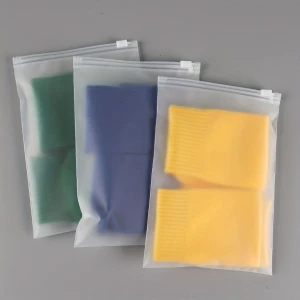 CPE frosted zipper bag