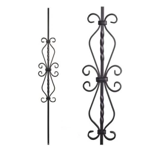 Sandblasted China Factory Price Wrought Iron Fence Parts Forged Steel Balusters