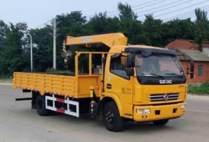 CLW trucks with crane for cargo loading and transportation