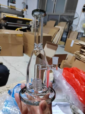 10 inch 14mm joint matrix perc glass bong water pipes