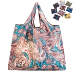 Large spot multi-color new thermal transfer folding shopping bag tote bag for ladies shopping repeat In shopping bags