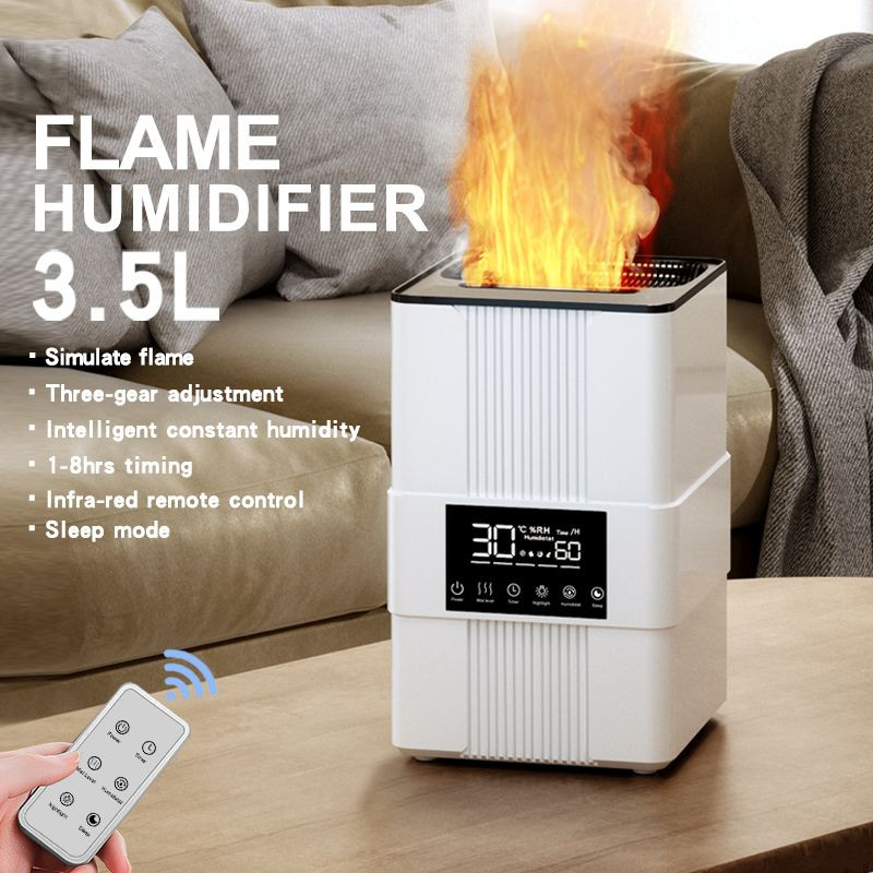 Buy Portable Air Diffuser Humidifier With Fire Flame Effect For Home ...