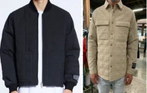 quilted jacket & quilted Ls shirt