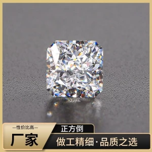 square chamfered artificial gemstone diamonds