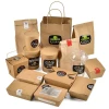 Fast Food Paper Bag Packaging Bags Print Bread Packaging Customize Heat Seal Disposable Kraft paper Brown Bag