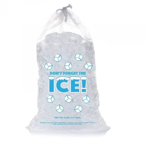 Disposable Cooler Bag 8Ibs 10lbs Ice Bag With Drawstring