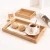 Import Cafeteria Breakfast Tea Wood Serving Tray Bamboo heart pine wood tray simple coffee table wooden wood tray rectangle from China