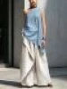 2026 Spring-Summer New Asymmetric Off-Shoulder Cotton-Linen Top for Women, Loose Casual Versatile Fashion One-Shoulder