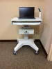Medical Trolley Cart with Laptop Tray & Oral Scanner Holder 220LBS,Workstation with Wheels & Drawer for Hospital Lab