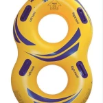 High Quality Customized Heavy PVC Inflatable Yellow 48" Premium River Tube With Handles
