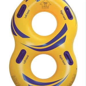 High Quality Customized Heavy PVC Inflatable Yellow 48" Premium River Tube With Handles