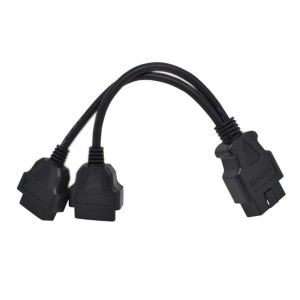 J1962 OBD2 Y Cable Adaptor 1 Male to 2 Female