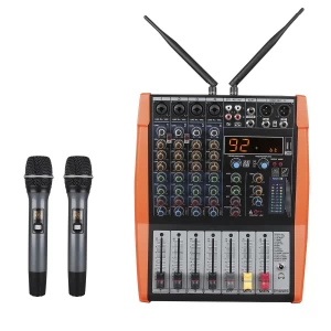 Wireless Microphone Mixer Professional Mixer sound console Wireless Aduio Equipment Mini Small Audio Mixer BW-400