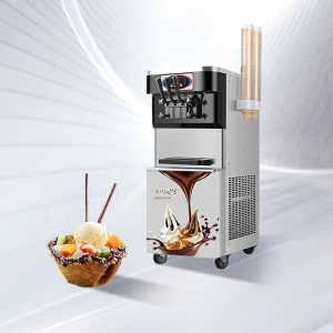 Automatic Vertical Cone Soft Ice Cream Machine a Glace Ice Cream