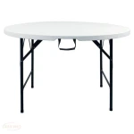 White Round Plastic Folding Table 4 5 6 Ft Table Used for Events Outdoor Wedding Banquet Modern Plastic Table Circle