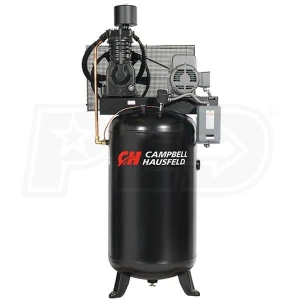 CAMPBELL HAUSFELD 7.5-HP 80-GALLON TWO STAGE AIR COMPRESSOR (230V 3-PHASE) W/ STARTER