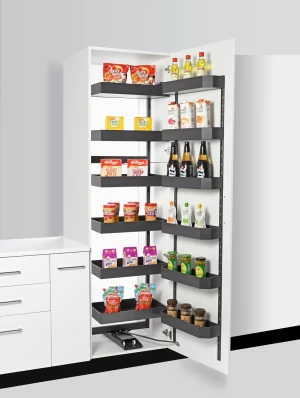 Tandem Pantry Units Kitchen Cabinet - Pull Out Pantry Unit -  Tall Cabinet Storage - Ladder Unit - Soft Close