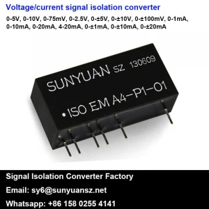 0-75mV/0-2.5V/0-10V/0-±10V/0-±100mV/0-±20mA/4-20mA Analog Signal Isolation Converters