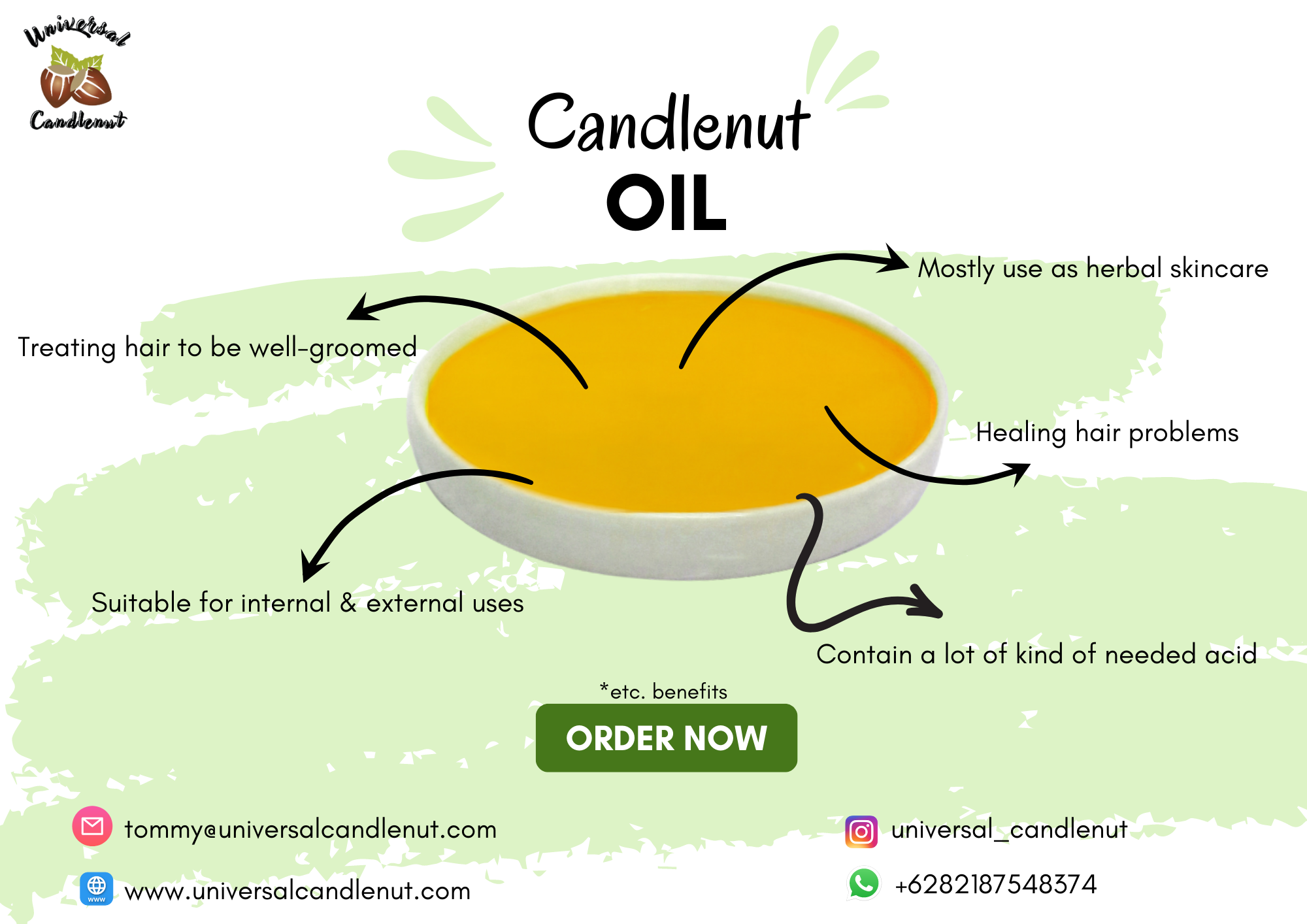 Buy Top Quality Candlenut Oil, Minyak Kemiri Available In 500l ...