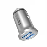 Dual Port USB 12V 24V Aluminum Car Charger Adaptive 5V 2.4A Max 4.8A