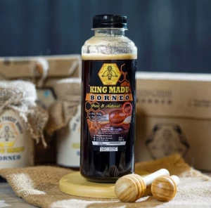 Black Honey 300 gr -  in regular Bottle 300 grams Raw Wild Borneo's Forest - Kalimantan Island Indonesia