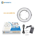 Adjustable 144/60 LEDs Microscope Ring Light with Adapter