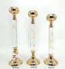 Europe Classical gold crystal candle holder for wedding decoration