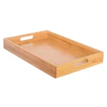 Cafeteria Breakfast Tea Wood Serving Tray Bamboo heart pine wood tray simple coffee table wooden wood tray rectangle
