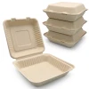 1500ml 9 Inch 100% Biodegradable & Compostable bagasse biodegradable disposable food container