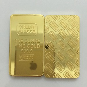 1 OZ Troy Ounce CREDIT SUISSE Gold Bullion Bar Cheap Custom Coin For Souvenir