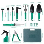 10 in 1 best multi metal frame material garden tool with plastic grip and box child gift garden tools set