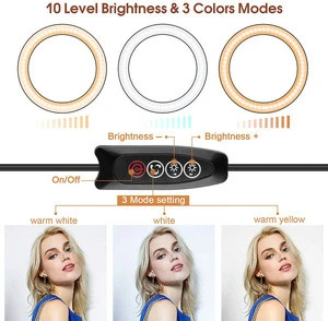 10 Inch 160cm Selfie Ring Light 26cm Cell Phone Makeup Beauty Photo Camera Video Studio Tripod Stand Led Photographic Light