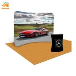 10ft Curved Portable Heat Transfer Fabric Tension Trade Show Back Wall Display