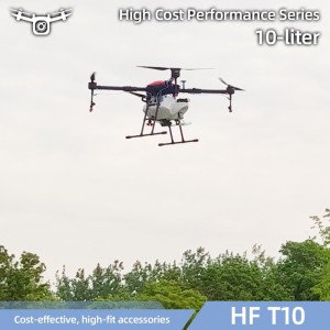 10L Payload Long Control Distance Fertilizer Sprayer Agricultural Uav T10 Folding Spraying Drone