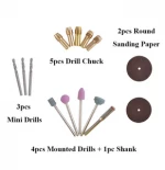 10W Electric Wood Carving Tools Set Engraving Chisel Pen +30PCS Diamond Burr Drill Set+Mini Walnut Vise Clamp Table Bench Vice