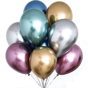 12inch New Glossy Metal Pearl Latex Balloons Thick Chrome Metallic Colors Inflatable Air Balls Globos Birthday Party Decor