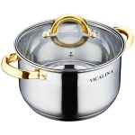 12pcs Stainless Cookware Set with induction bottom casseroles and pans