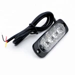 12v Emergency Vehicles car 4 LED flash Light Amber Red Blue Truck Strobe LED Flashing Warning Light