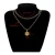 Import 14K Real Gold Plated Paperclip Chain Necklace Cute Hexagon Letter Pendant Initial Choker Necklace Gold Layered Necklaces from China