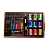 150 Piece Creativity in Wooden Case Deluxe Art Set kit with Bonus 15 Additional Pieces