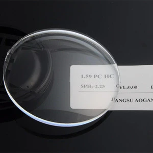 1.59 SV Polycarbonate Lenses Anti Scratch Polycarbonate Eyeglass Lenses 33 Abbe Value FDA Approval Optical Lenses