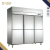 1600L commercial stainless steel refrigerator and freezers 6 doors coolers and fridge